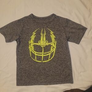 Charcoal Kids Tee with Bright Yellow Design